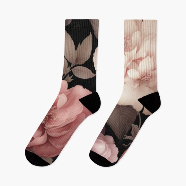 Artikelvorschau, Opulente Barockblumen Moody Botanical Art Blush Pink entworfen und verkauft von artsandsoul.