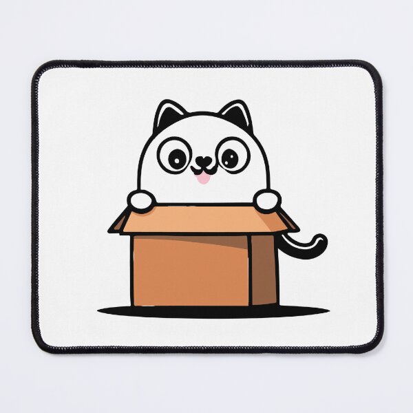 Item preview, Cat litter box and cat box sitting on cardboard box: Cat in box designed and sold by The Knick Knack Nook.