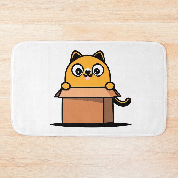 Item preview, cat box and cat litter box: Cat in box or Cardboard box designed and sold by The  Knick Knack Nook.