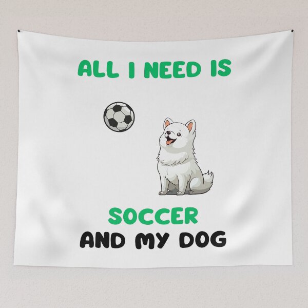 Item preview, All I need is soccer and my dog designed and sold by Gilpro Designs.