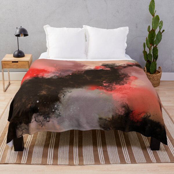 Item preview, Natural Beauty - Coral-Red Peach Periwinkle Abstract designed and sold by Joey Santiago.