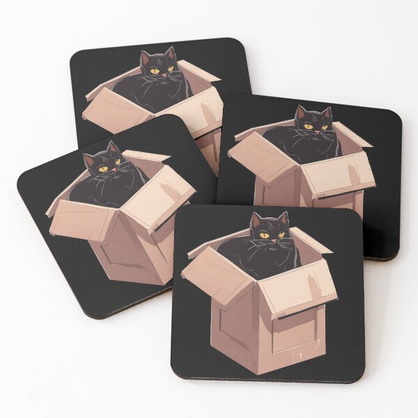 Item preview, cat box and cat litter box: Cat in box or Cardboard box designed and sold by The  Knick Knack Nook.