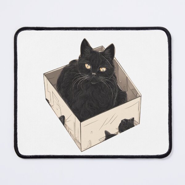 Item preview, Cat litter box and cat box sitting on cardboard box: Cat in box designed and sold by The  Knick Knack Nook.
