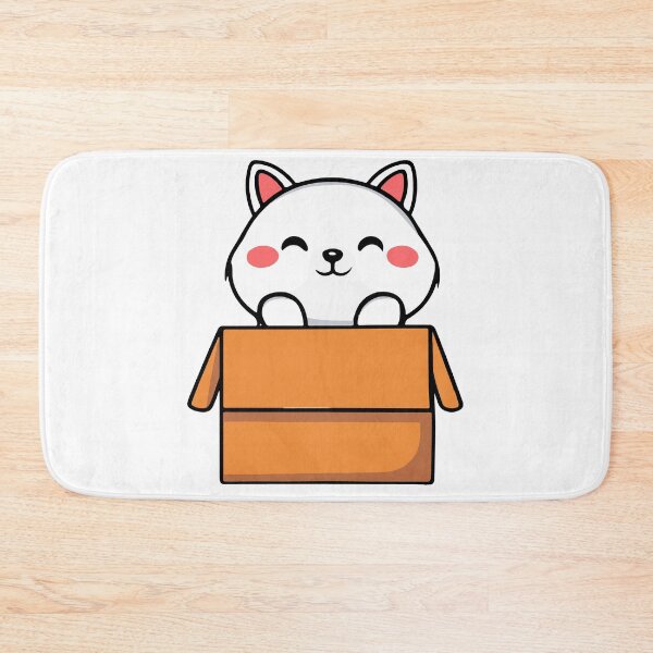 Item preview, cat box and cat litter box: Cat in box or Cardboard box designed and sold by The  Knick Knack Nook.
