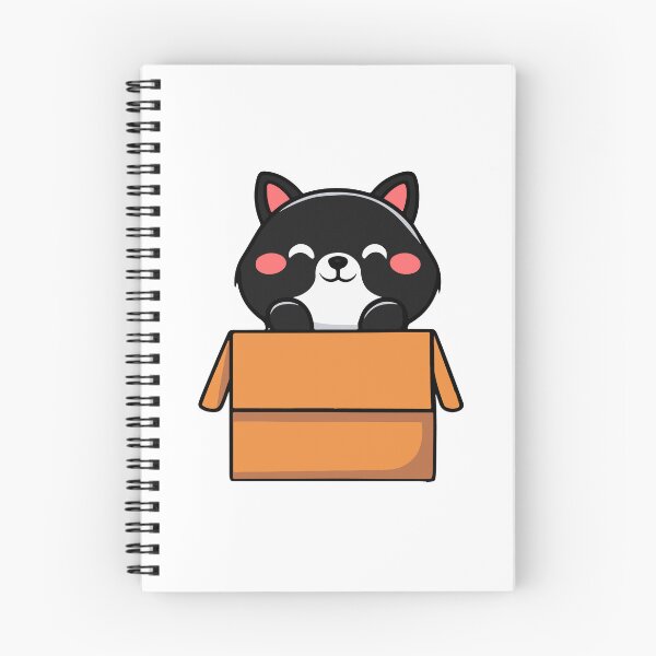 Item preview, Cat litter box and cat box sitting on cardboard box: Cat in box designed and sold by The  Knick Knack Nook.