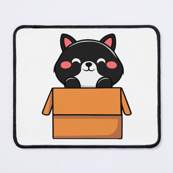 Item preview, Cat litter box and cat box sitting on cardboard box: Cat in box designed and sold by The  Knick Knack Nook.