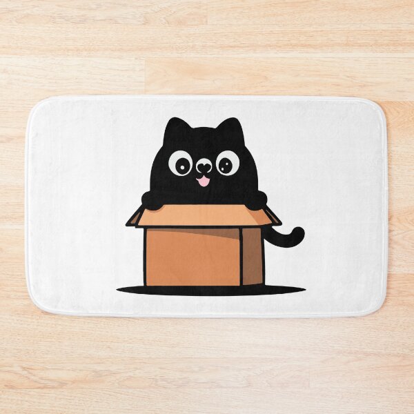 Item preview, cat box and cat litter box: Cat in box or Cardboard box designed and sold by The  Knick Knack Nook.
