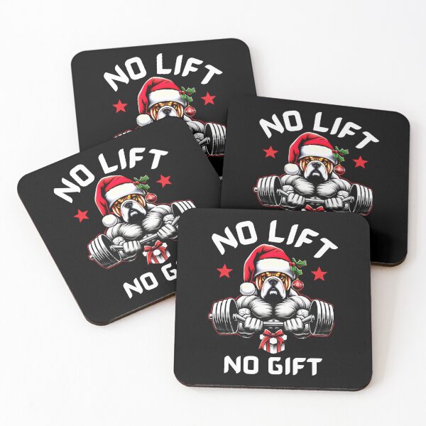 Item preview, No Lift No Gift Weightlifting Fitness Christmas Bodybuilding Dog designed and sold by SlocifieShop.
