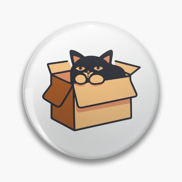 Item preview, Cat litter box and cat box sitting on cardboard box: Cat in box designed and sold by The  Knick Knack Nook.