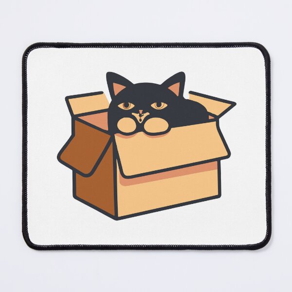 Item preview, Cat litter box and cat box sitting on cardboard box: Cat in box designed and sold by The  Knick Knack Nook.