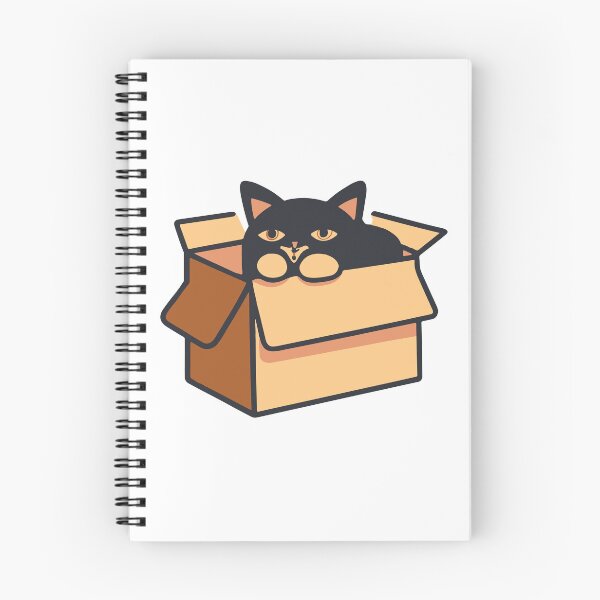Item preview, Cat litter box and cat box sitting on cardboard box: Cat in box designed and sold by The  Knick Knack Nook.