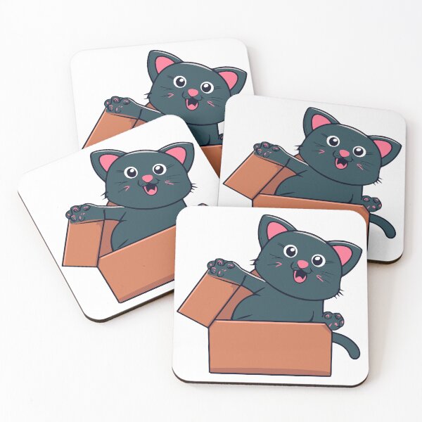 Item preview, cat box and cat litter box: Cat in box or Cardboard box designed and sold by The  Knick Knack Nook.