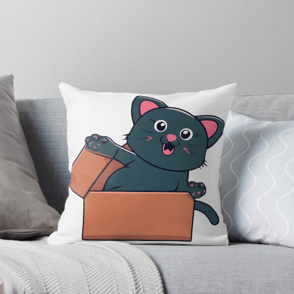 Item preview, cat box and cat litter box: Cat in box or Cardboard box designed and sold by The  Knick Knack Nook.