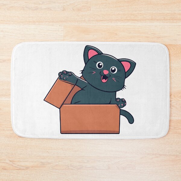 Item preview, cat box and cat litter box: Cat in box or Cardboard box designed and sold by The  Knick Knack Nook.