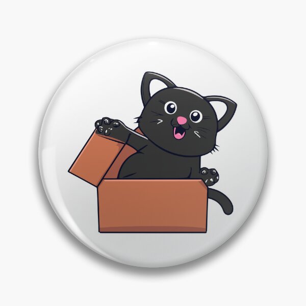 Item preview, Cat litter box and cat box sitting on cardboard box: Cat in box designed and sold by The  Knick Knack Nook.