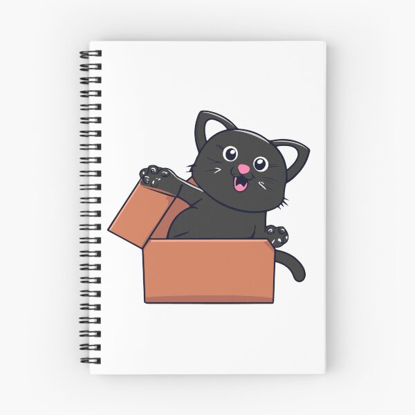 Item preview, Cat litter box and cat box sitting on cardboard box: Cat in box designed and sold by The  Knick Knack Nook.