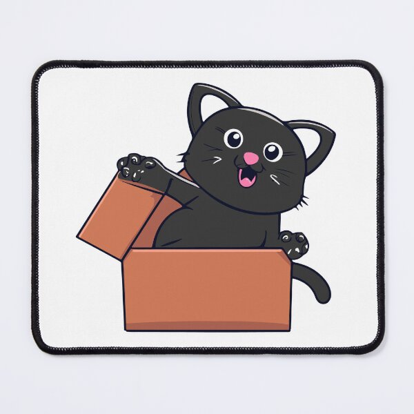 Item preview, Cat litter box and cat box sitting on cardboard box: Cat in box designed and sold by The  Knick Knack Nook.