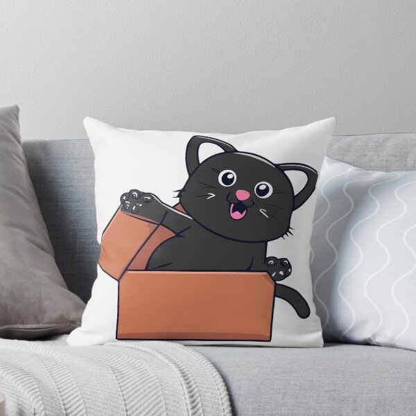 Item preview, Cat litter box and cat box sitting on cardboard box: Cat in box designed and sold by The  Knick Knack Nook.