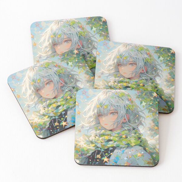 Item preview, Serene Silver Hair Whimsical Nature Anime Girl designed and sold by bubblegoth.