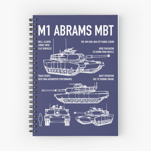 Item preview, M1 Abrams American Army Tanks Schematic Recognition Blueprint Veteran Gift designed and sold by MilitaryMart.