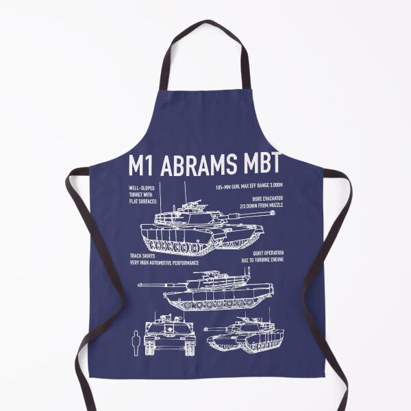 Item preview, M1 Abrams American Army Tanks Schematic Recognition Blueprint Veteran Gift designed and sold by MilitaryMart.