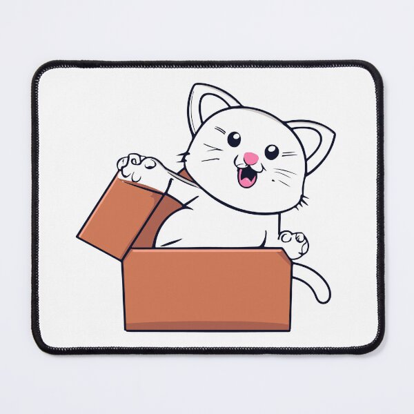 Item preview, cat box and cat litter box: Cat in box or Cardboard box designed and sold by The  Knick Knack Nook.