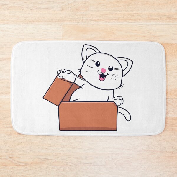 Item preview, cat box and cat litter box: Cat in box or Cardboard box designed and sold by The  Knick Knack Nook.