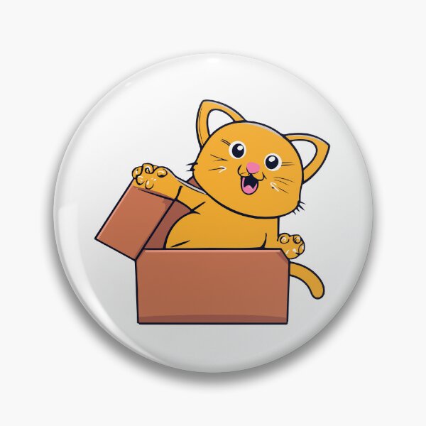 Item preview, Cat litter box and cat box sitting on cardboard box: Cat in box designed and sold by The  Knick Knack Nook.