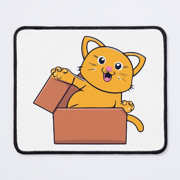 Item preview, Cat litter box and cat box sitting on cardboard box: Cat in box designed and sold by The  Knick Knack Nook.