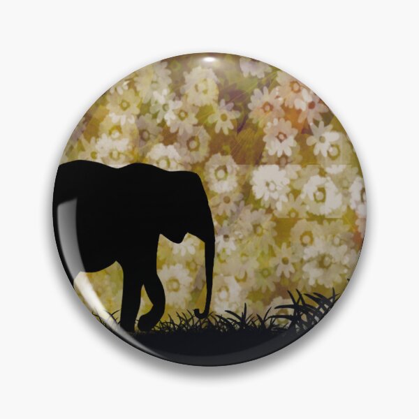 Item preview, Lindos elefantes, elefante bebé, noche estrellada con luna y flores. designed and sold by wrightsonarts.