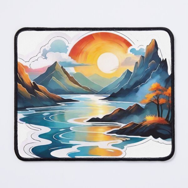 Item preview, Abstract Landscapes: Artistic Renditions of Sun, Clouds, and Rivers (256) designed and sold by WASjourney.