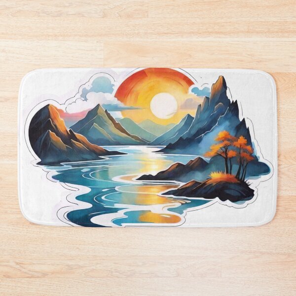 Item preview, Abstract Landscapes: Artistic Renditions of Sun, Clouds, and Rivers (256) designed and sold by WASjourney.