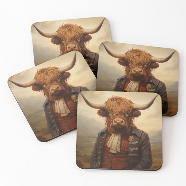Item preview, Sir Highland Cow in Dapper Attire designed and sold by Modern-Classic.