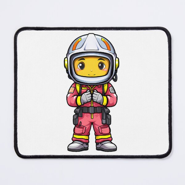 Item preview, Young Hero in Gear - Child First Responder Illustration designed and sold by NovaGenArt.
