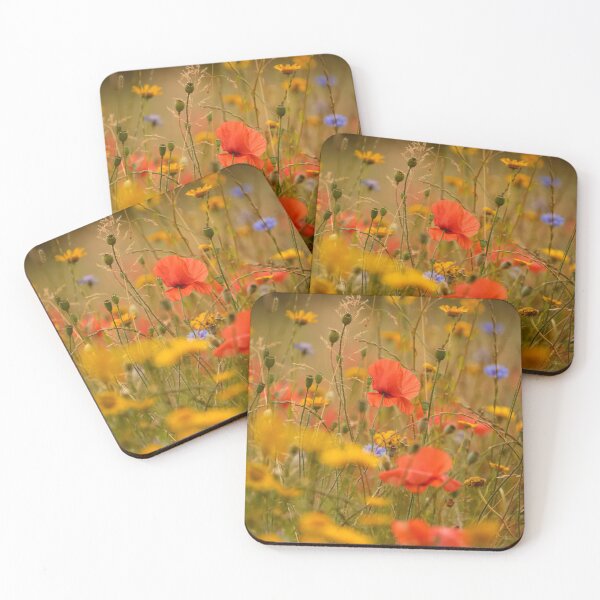 Item preview,  Digital photograph of sunlit poppies and meadow flowers designed and sold by SimonJohnson1.