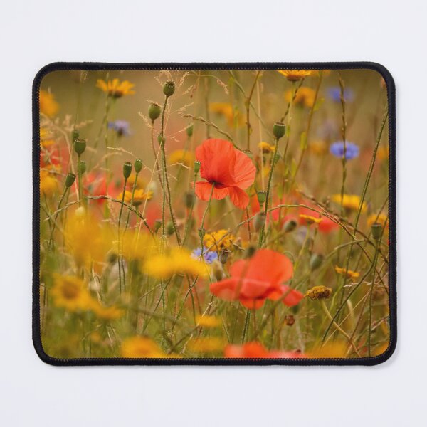Item preview, Digital photograph of sunlit poppies and meadow flowers designed and sold by SimonJohnson1.