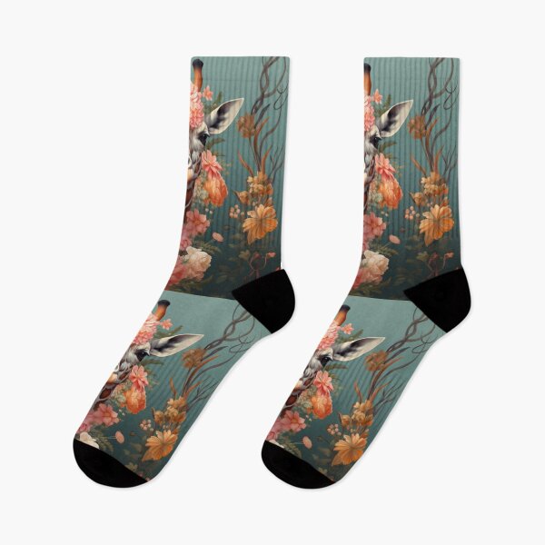 Item preview, Colourful beautiful floral giraffe designed and sold by Justsweetdesign.