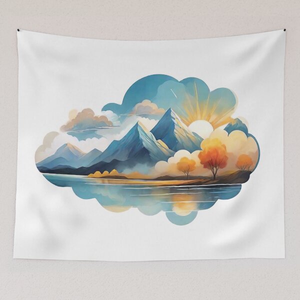 Item preview, Aesthetic Abstractions: Surreal Impressions of Lakes and Skies (258) designed and sold by WASjourney.