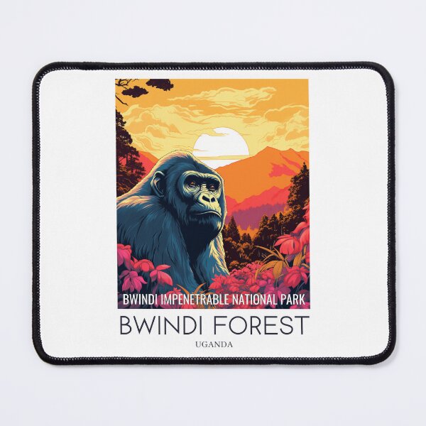 Item preview, A Pop Art Travel Print of Bwindi Impenetrable National Park - Uganda  designed and sold by StudioRedKoala.