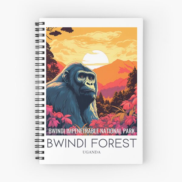 Item preview, A Pop Art Travel Print of Bwindi Impenetrable National Park - Uganda  designed and sold by StudioRedKoala.