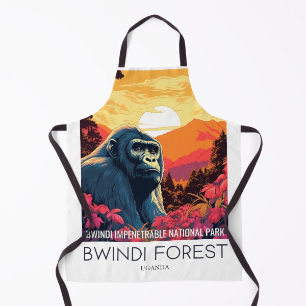 Item preview, A Pop Art Travel Print of Bwindi Impenetrable National Park - Uganda  designed and sold by StudioRedKoala.