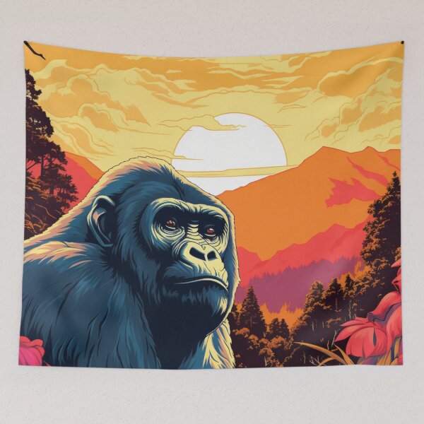 Item preview, A Pop Art Travel Print of Bwindi Impenetrable National Park - Uganda  designed and sold by StudioRedKoala.