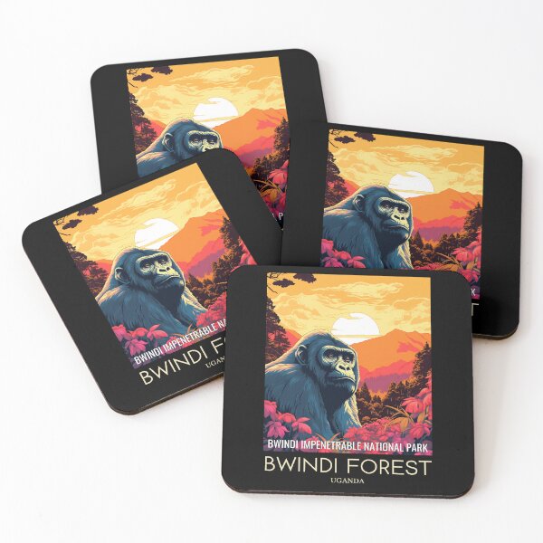 Item preview, A Pop Art Travel Print of Bwindi Impenetrable National Park - Uganda  designed and sold by StudioRedKoala.