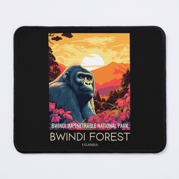 Item preview, A Pop Art Travel Print of Bwindi Impenetrable National Park - Uganda  designed and sold by StudioRedKoala.