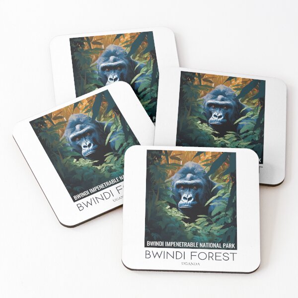 Item preview, A Pop Art Travel Print of Bwindi Impenetrable National Park - Uganda  designed and sold by StudioRedKoala.