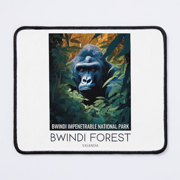 Item preview, A Pop Art Travel Print of Bwindi Impenetrable National Park - Uganda  designed and sold by StudioRedKoala.