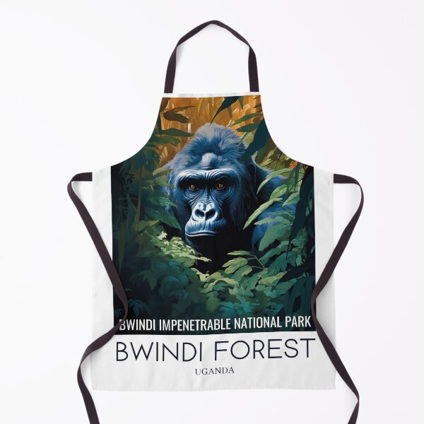 Item preview, A Pop Art Travel Print of Bwindi Impenetrable National Park - Uganda  designed and sold by StudioRedKoala.