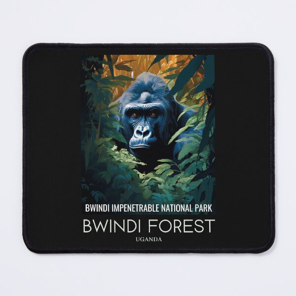 Item preview, A Pop Art Travel Print of Bwindi Impenetrable National Park - Uganda  designed and sold by StudioRedKoala.