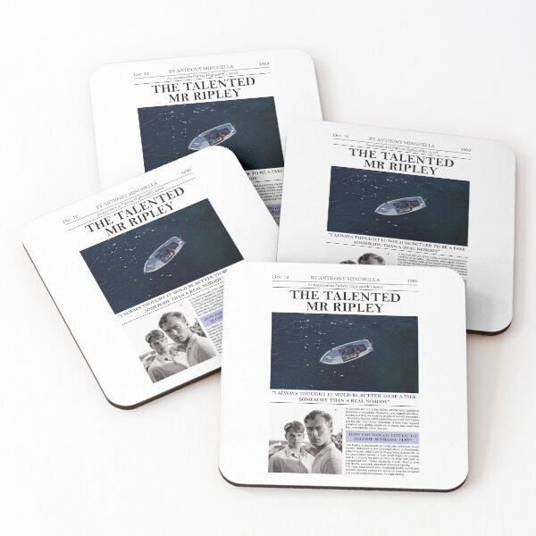 Item preview, THE TALENTED MR RIPLEY // newspaper movie poster quotes  designed and sold by 33ll.