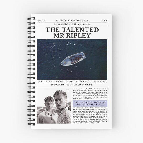 Item preview, THE TALENTED MR RIPLEY // newspaper movie poster quotes  designed and sold by 33ll.